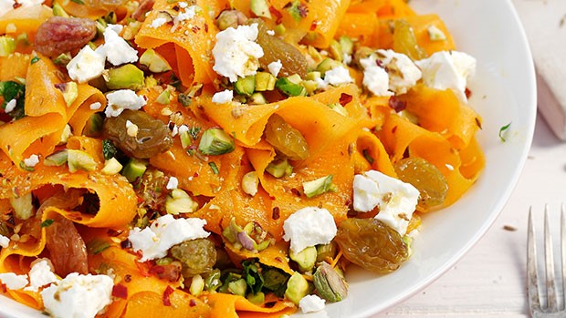 Carrot Pistachio and Feta Salad