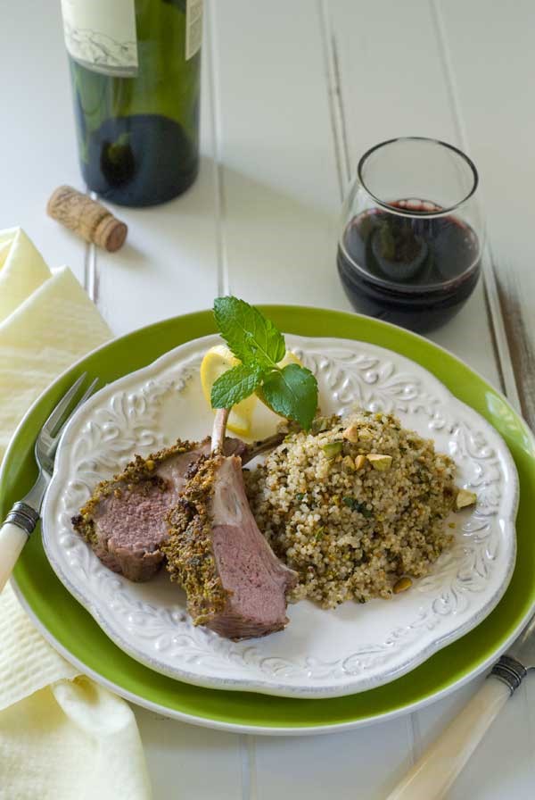 Pistachio Mint Crusted Rack of Lamb 