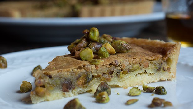 Pistachio Tart with Shortbread Crust 